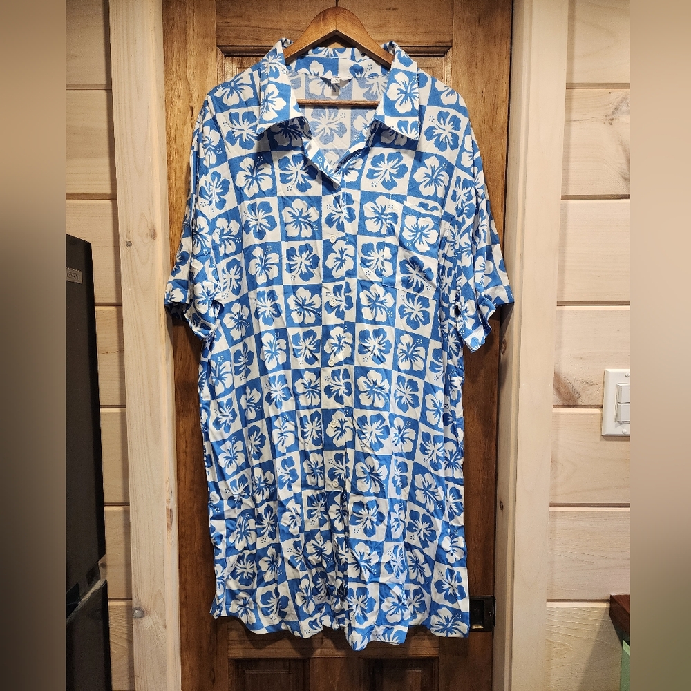 Blue Floral Women's Dress